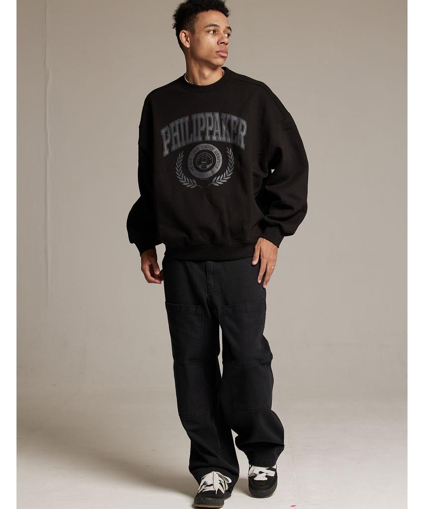PHILIPPAKER Blue Base Vintage Wide Work Pants Black