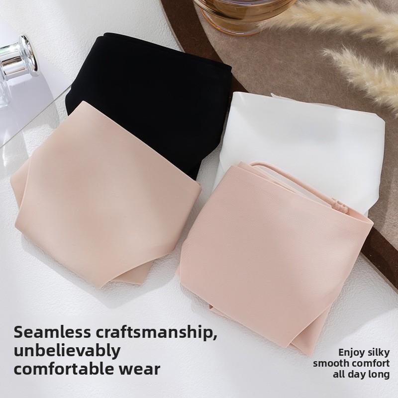 Damen Frühling und Sommer Leichte Eis-Seide Ohne Abdrücke Niedrige Taille Dünner Bund Baumwollzwickel Dreiecksslip