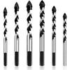 AIMOONSA Tungsten Carbide Drill Bits – Set of 6 Pcs 4/6/6/8/10/12 Mm for Masonry, Plastic, and Wood