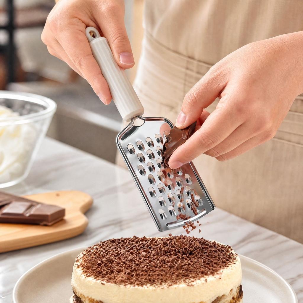 Stainless Grater Flat Board Shredding Tool for Kitchen Use