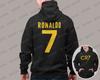 Ronaldo 7 Print Hoodie Retro Street Sweatshirt Top Autumn Women Men Casual Pullover Cotton Sport Hooded Men Clothing Streetwear