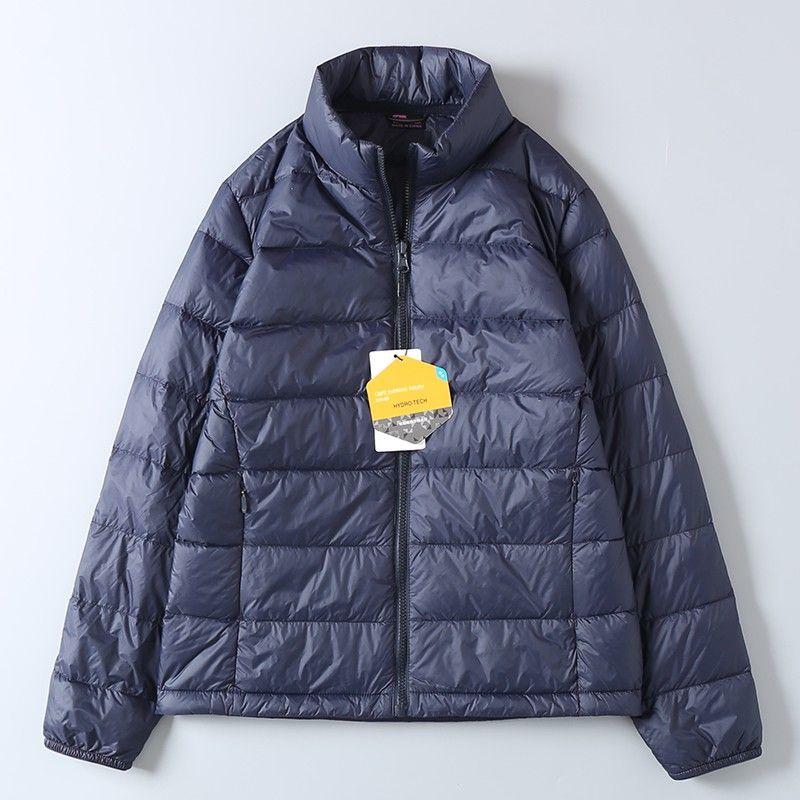 Autumn and Winter Lightweight Cotton Jacket for Men and Women, Couple Style, Simple, Lightweight, Warm, Solid Color, Stand Collar, Casual Coat
