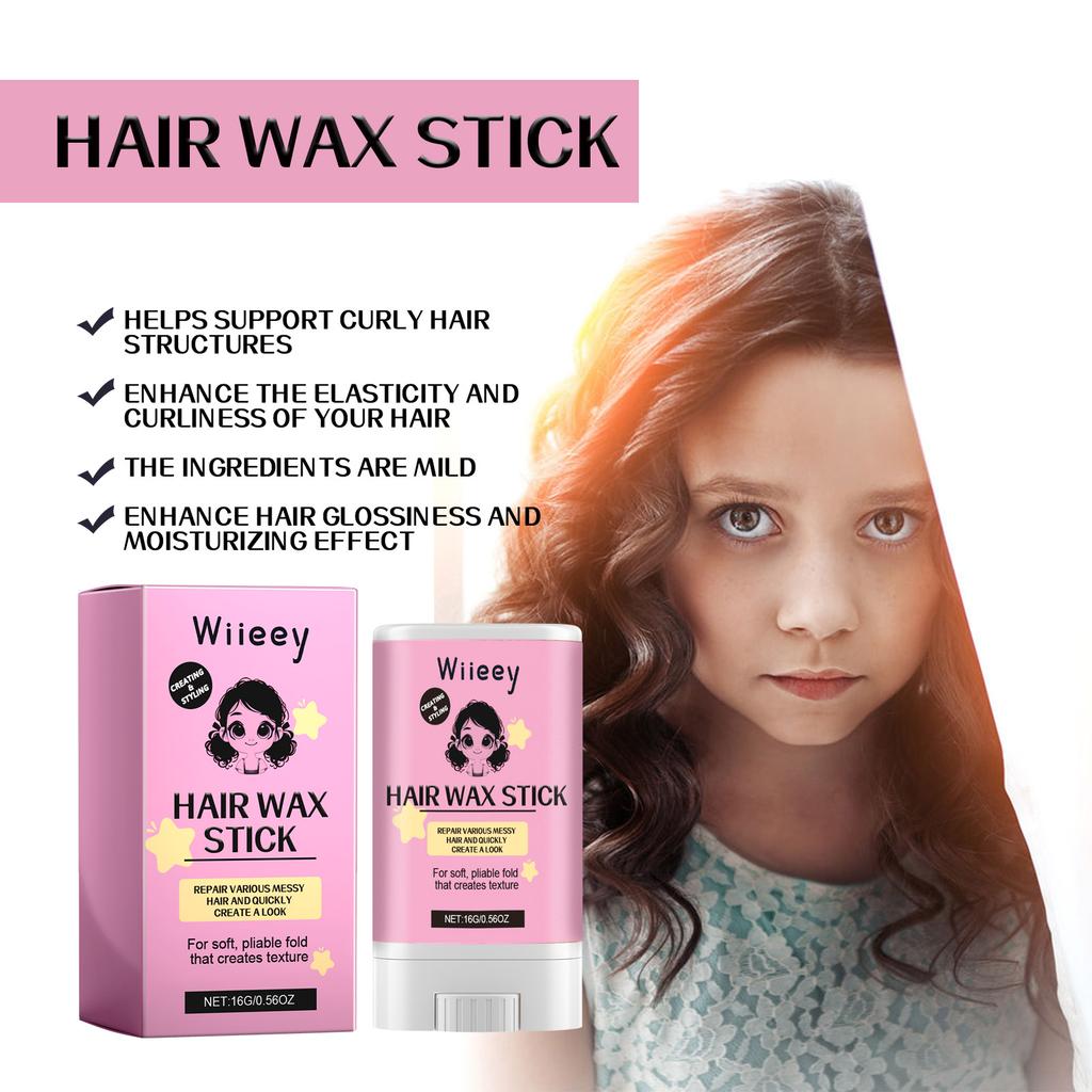 Wiieey Wax Stick  Moisturize Portable Finish To Add Shine Lasting Styling Fluff Hair