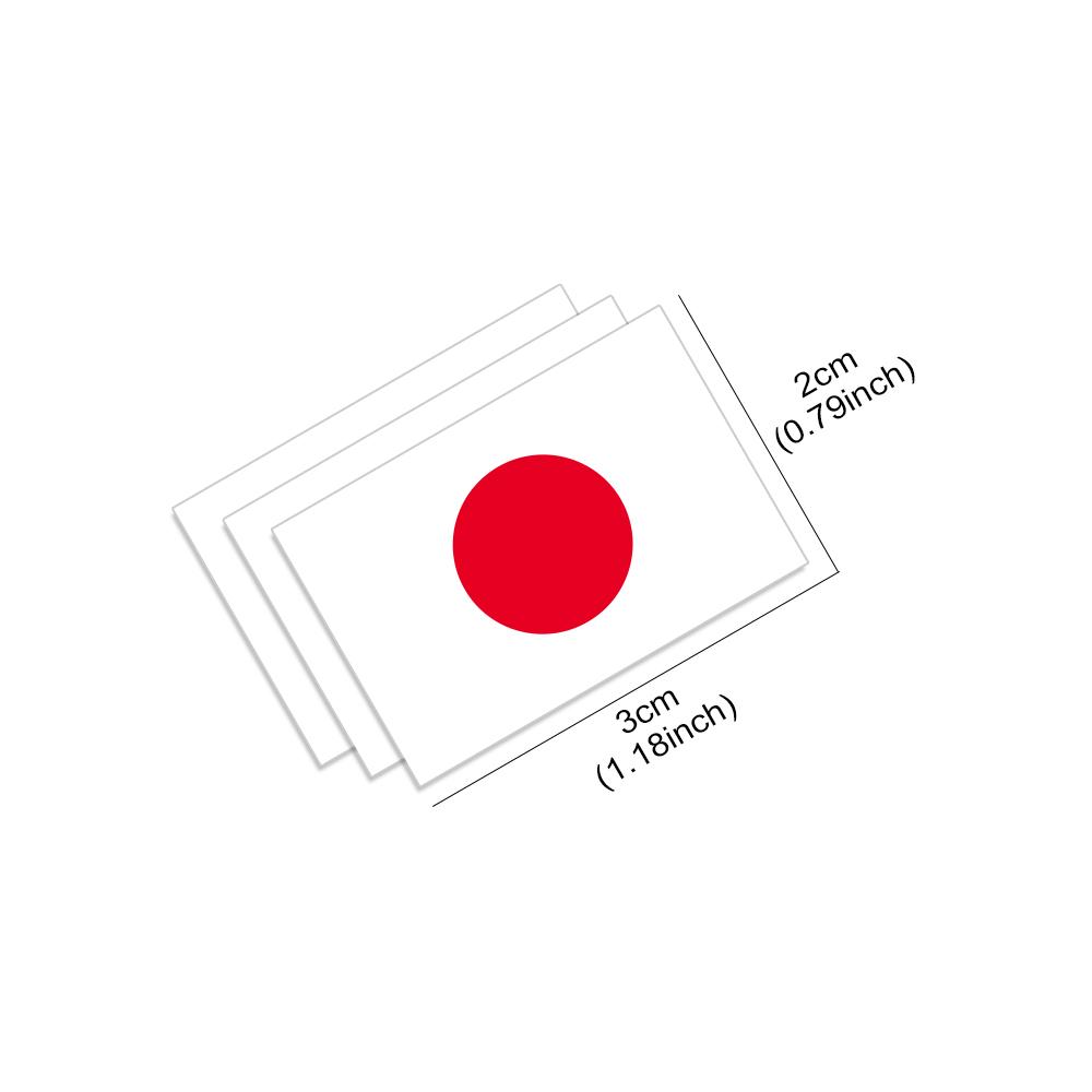 3Pcs Japanese Flag Car Sticker Auto Motorcycle Waterproof Viny Decal Accessories For Skoda Seat VW Volkswagen Suzuki Toyota