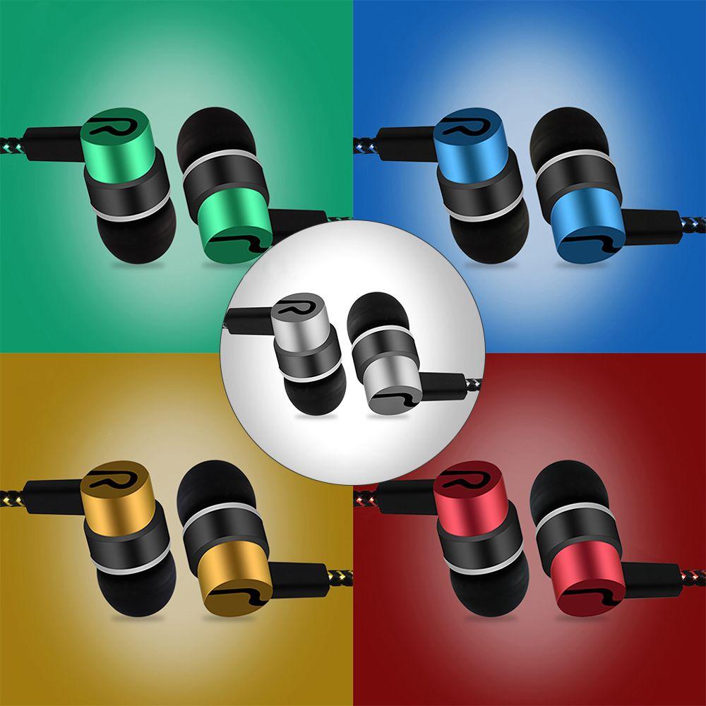 

3.5mm Mobile Phone Earpiece Wired In-Ear Earphone Earbuds Stereo HiFi Headset синій