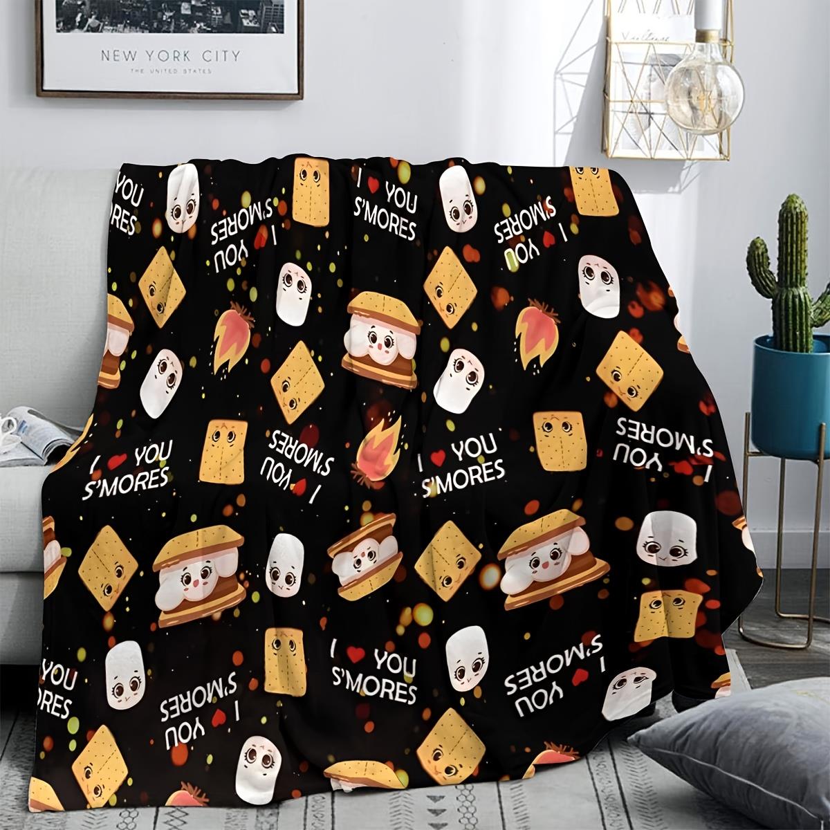 

Snack Series Printed Throw Blanket Machine Washable SandResistant Blanket Suitable for Camping Travel and Sofa Use Gift 75x100cm (30x40inch)
