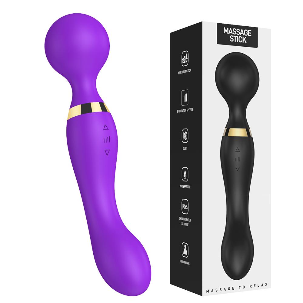 Rechargeable Magic Wand Vibrator Safe Silicone G-Spot Stimulating Clitoral Massager Female Masturbation Dildo Erotic Sex Toy 18+
