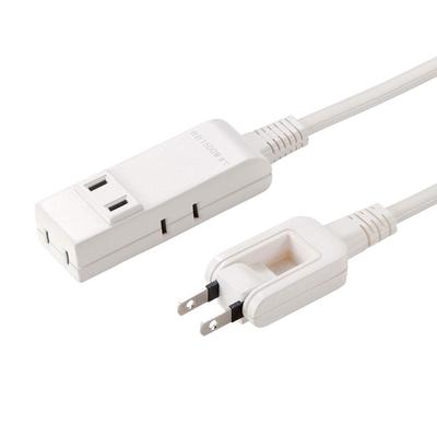 Power Strip with Foldable Swing White TAP-M802W 4-Outlet Micro/Mobile 0.2m Plug,