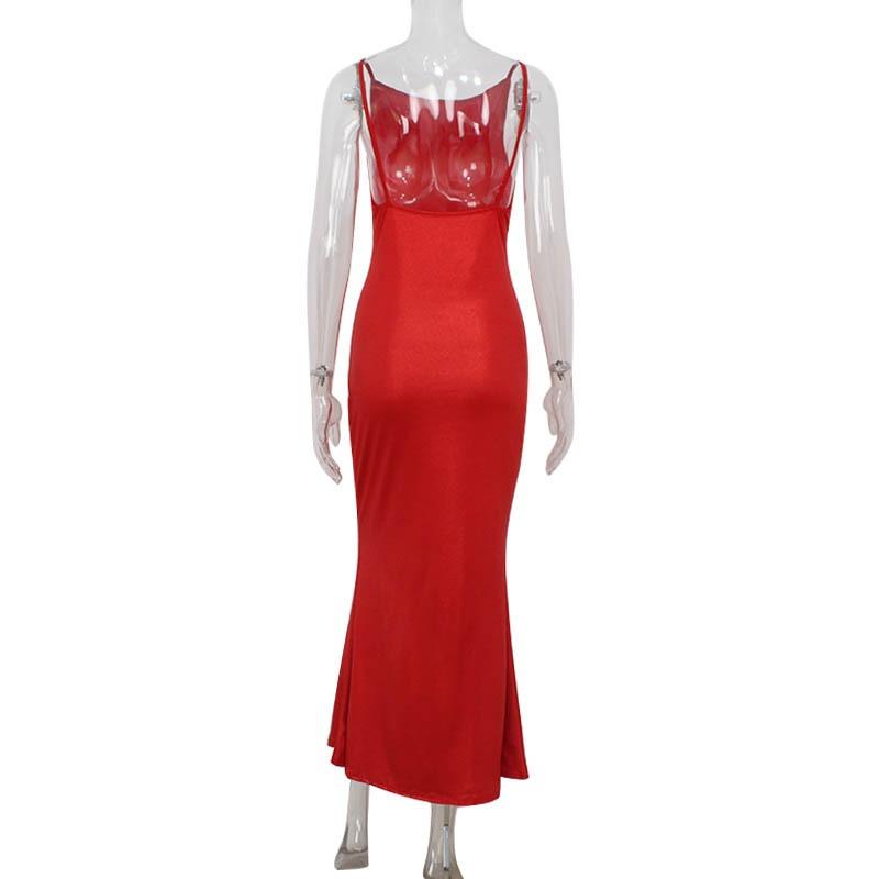 Rochie Femei Modă Temperament Fără Mâneci Halter Slim Culoare Solidă Acoperă Fesierii Rochie de Cină