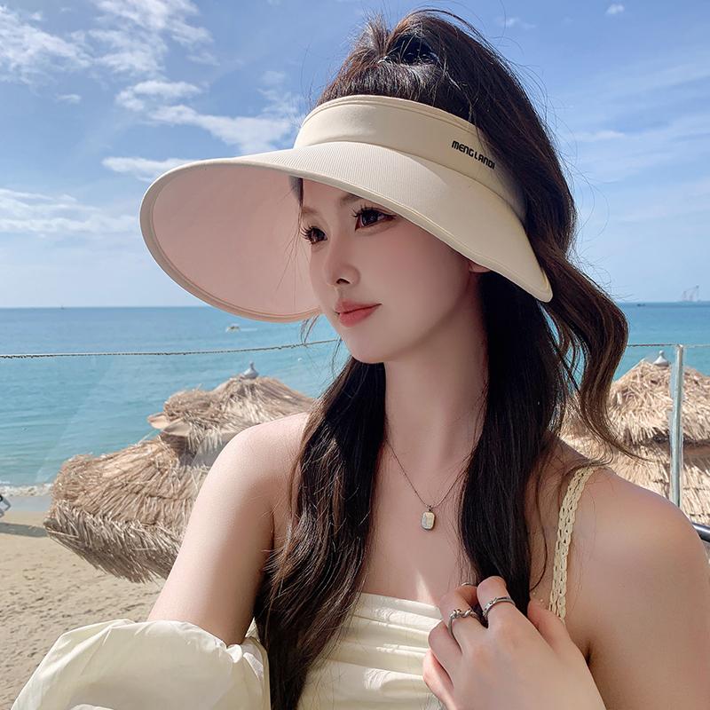 UPF50 + Sun Protection Hat Women's Summer UV Protection Hat Big Brim Ice Silk Sun Hat Empty Top Uv Sun Hat