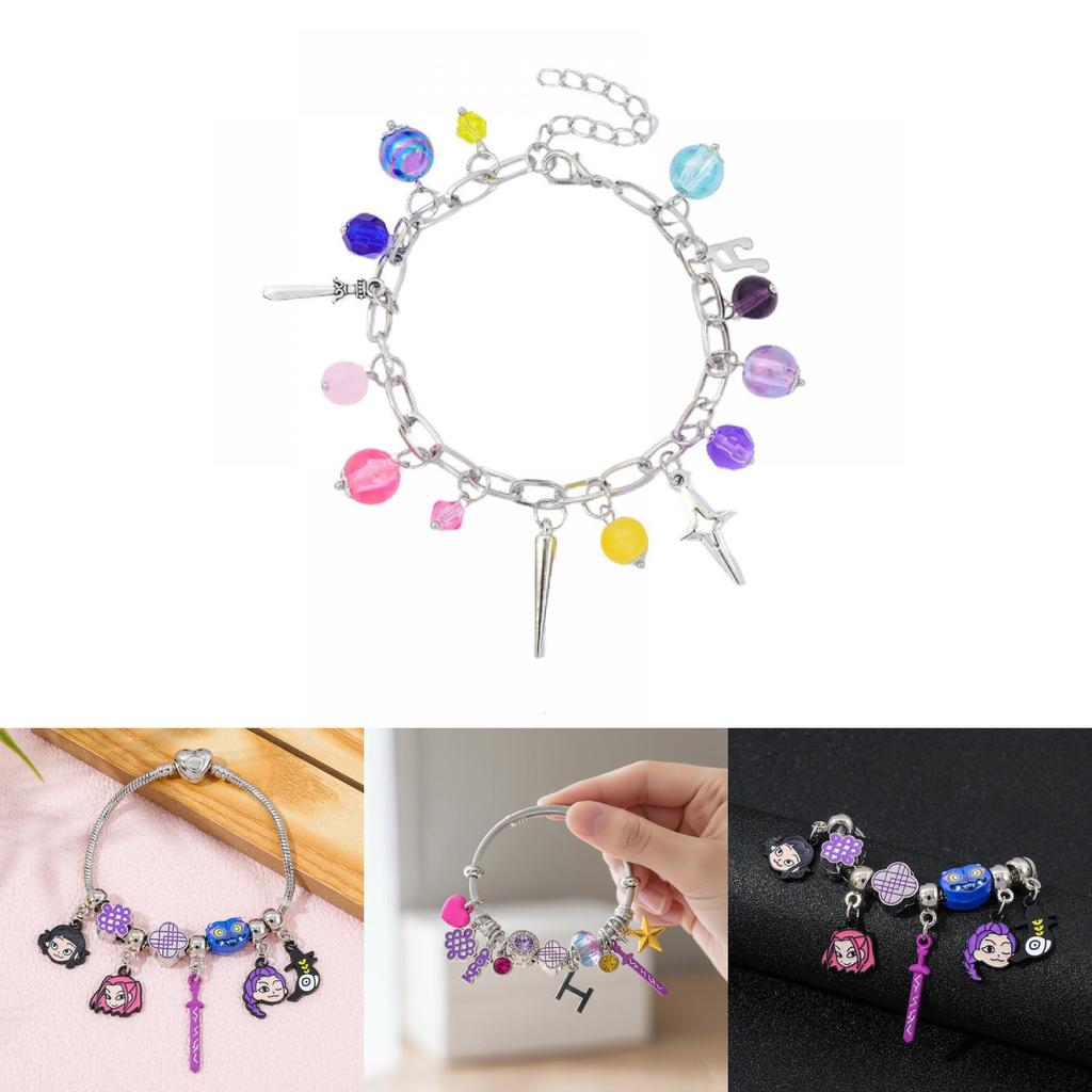 Kpop Demon Hunters Cartoon Hand Jewelry With Electroplated Alloy For Couples And Friends