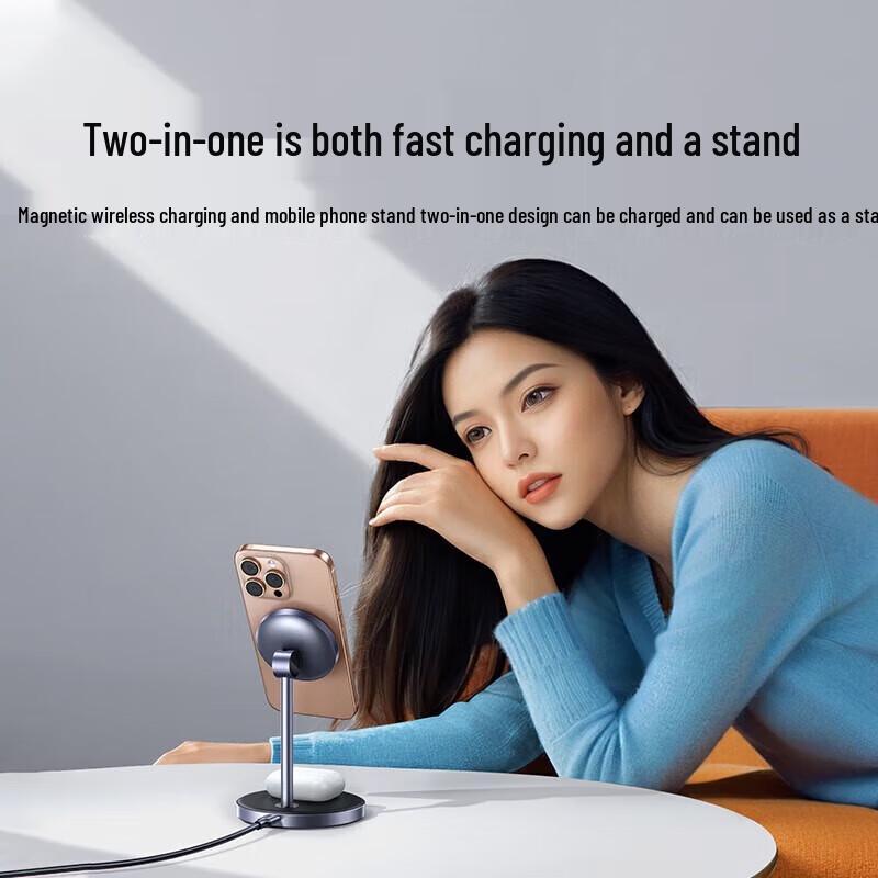 Ugreen Magnetic 2-in-1 MagSafe 15W Qi2 Wireless Charging Stand