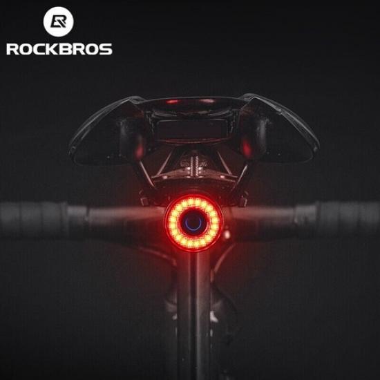 ROCKBROS Bike Smart Taillight Auto Brake Sensing Rear Light Type-C Charging LED