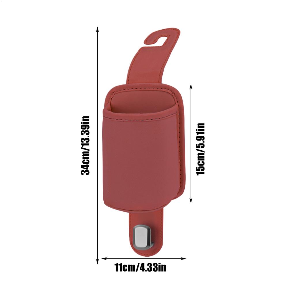 

Car Seat Hook Car Purse Hanger With Drink Holder Vehicle Backseat Organizer For Purse Truck Organization Grocery Bag Road Trip червоний