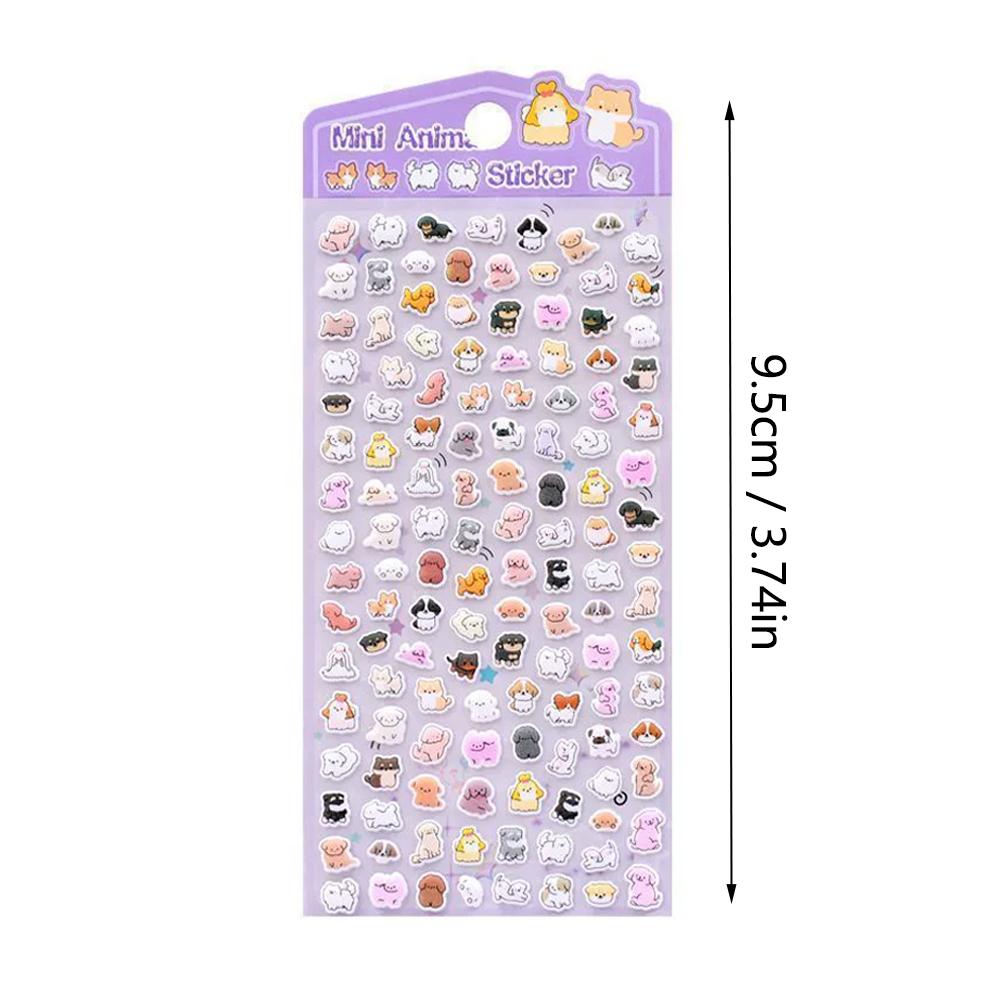 1 Sheet Cartoon Animals Cat Panda Double Stickers For Mobile Phone Case Mirror Scrapbook Journal Animal Decoration Gifts