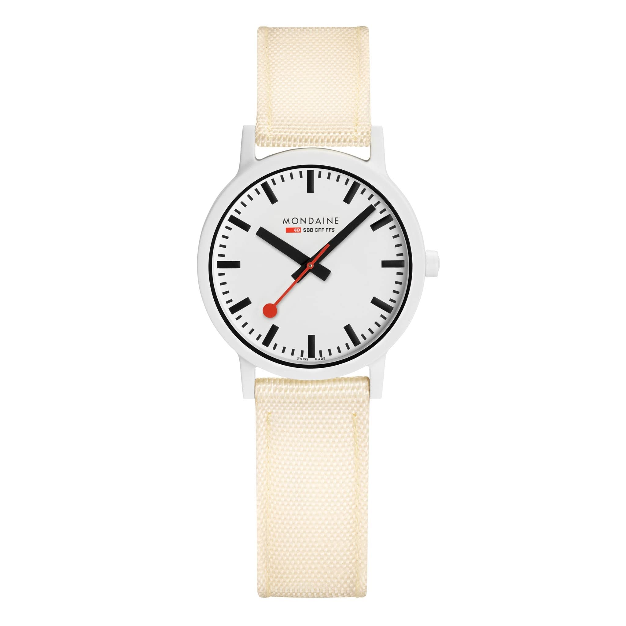 

Mondaine Official Swiss Railway Essence Watch, White/Off-White