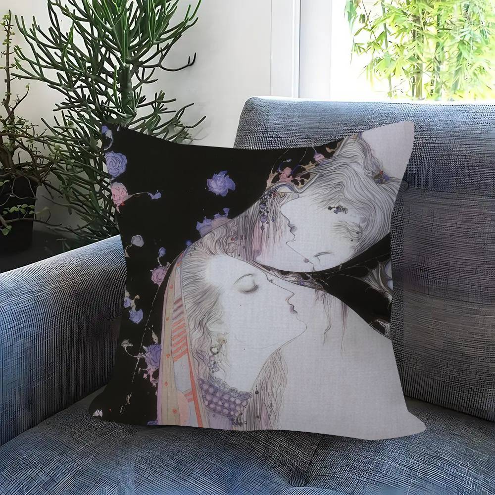 Painting Y-Yoshitaka Amano Art Cushion Cover 30X50 Polyester Sofa Cushions Decorative Throw Pillows Home Decoration Pillowcover