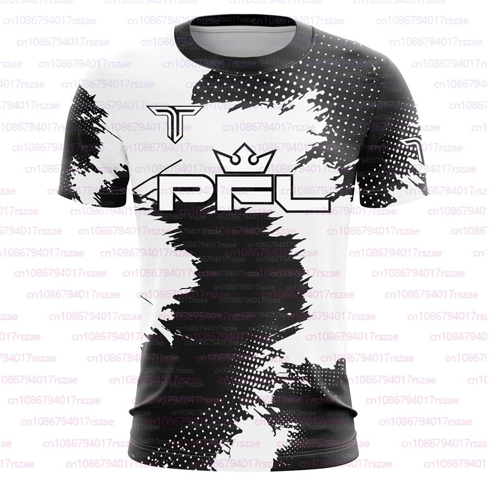 PFL Walk 2025 Boxing Jersey Men Summer Sparring MMA Uniform Clothing Outdoor Sports Short Sleeve Supporter T-Shirt Oversized Top