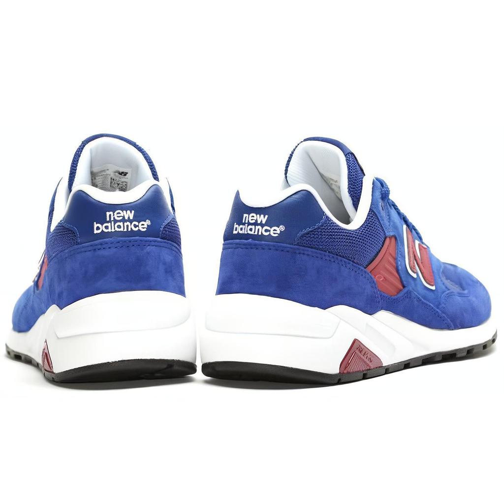 New Balance NB 580 Suede, Textile Breathable, Lightweight Coverage Low top Casual Running Shoes Men's Blue D Width MRT580LA(D)