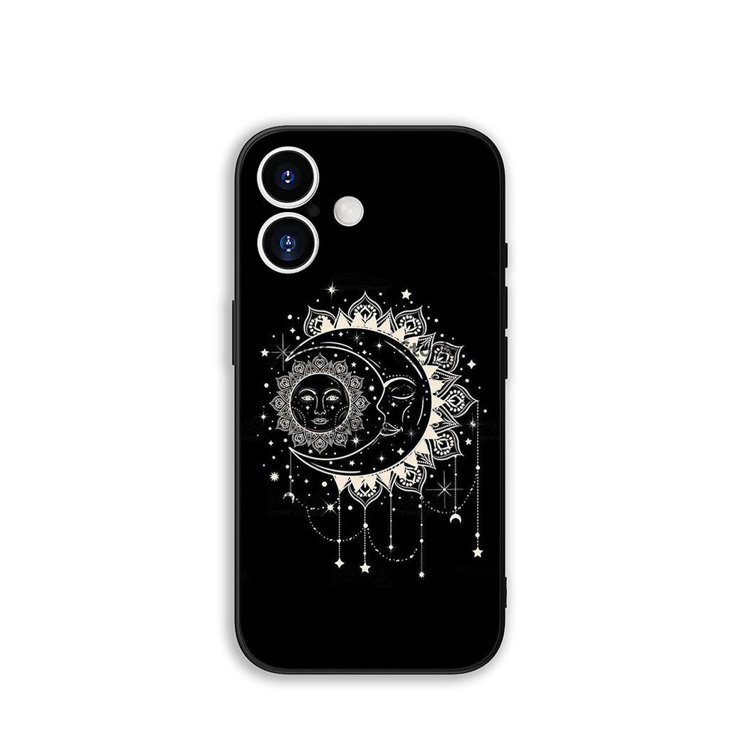 For OPPO A54 A40 A60 A80 A18 A16 A17 A38 A78 A79 A57 A55 A96 A15 A12 Phone Cover Case Funny Sun Moon Face Casing