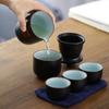 Portable Kung Fu Tea Set Ceramic Quick Tea Cup One Pot Four Cups
