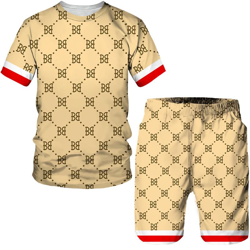 

Летний мужской спортивный костюм, винтажный комплект футболок в полоску с 3D принтом, модный наряд, футболки, шорты, спортивный костюм, мужская повседневная уличная одежда 6XL