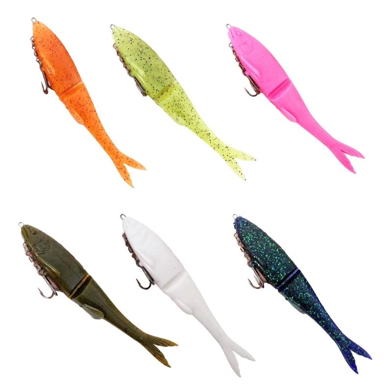 12cm/17cm Soft Fishing Lures with T Shape Tail, Simulation Fishing Swimbaits Artificial Baits Slow Sinking Fish Lures