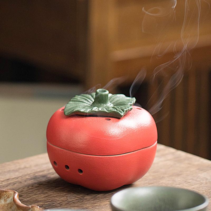 Большое Счастье и Благоприятный Керамический Подсвечник для Благовоний, Уродливый Оранжевый Держатель для Благовоний, Подсвечник для Благовоний из Полыни и Сандала