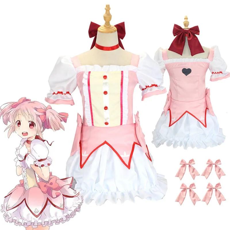 Magical Girl Puella Magi Madoka Magica Homura Akemi Kaname Madoka Cosplay Kostüm Kampfanzüge für Mahou Shoujo Komplettes Set