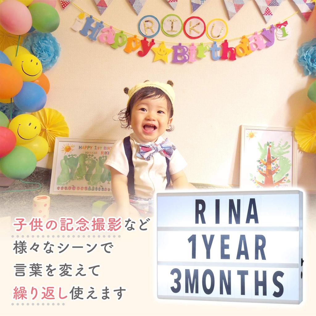 Message Board Light A4 Size X 22cm X LED Table Lamp Yuzuyu_shop Box, (30cm 4cm), Alphabet, English, Interior, Lighting, (Pink)