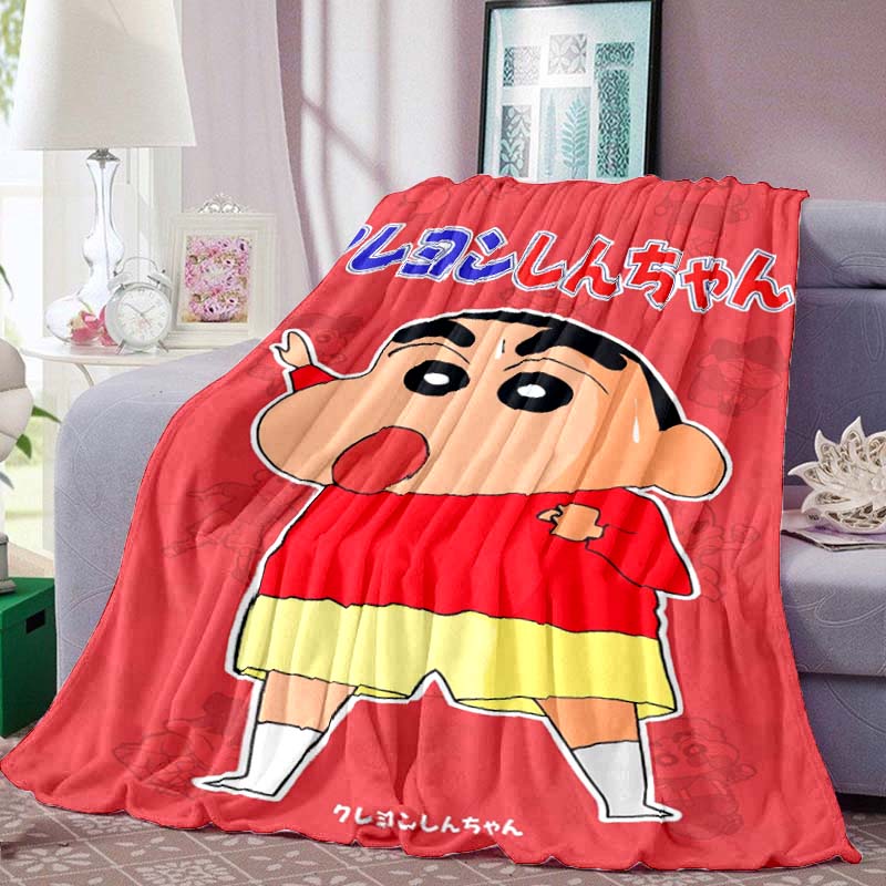 This Crayon Shin-chan Cartoon Blanket Is Made of Warm and Comfortable Flannel and Is Suitable for Bedrooms, Sofas, Beds, Chairs,