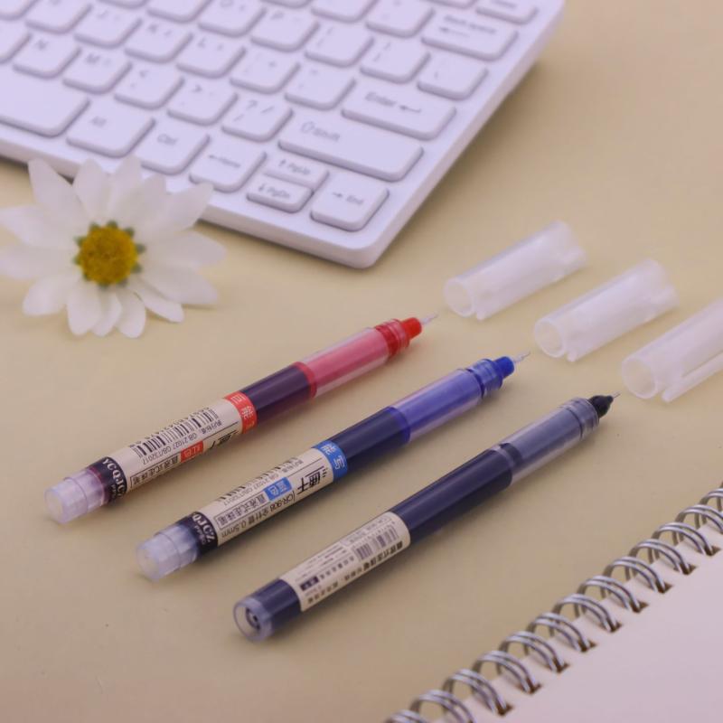 Large Capacity Quick Drying Straight Liquid Ballpoint Student Creative Kawai Stationery Exam Brushing Office Gel Pen Wholesale