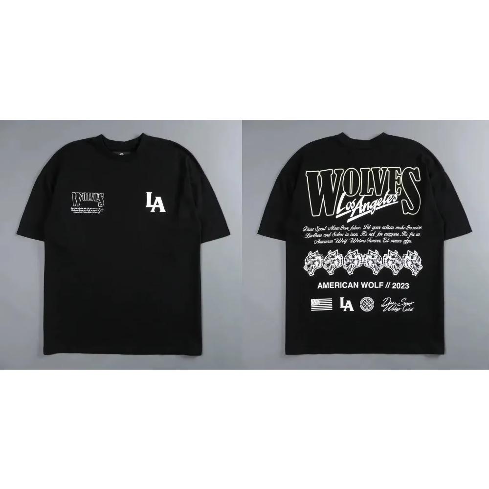 Darc Wolfskopf Lustiger Aufdruck Workout Fitnessstudio Fitness 100% Baumwolle Herren T-Shirt Kurzarm Lässiges T-Shirt Mode Sport Übergroße Y2k Oberteile