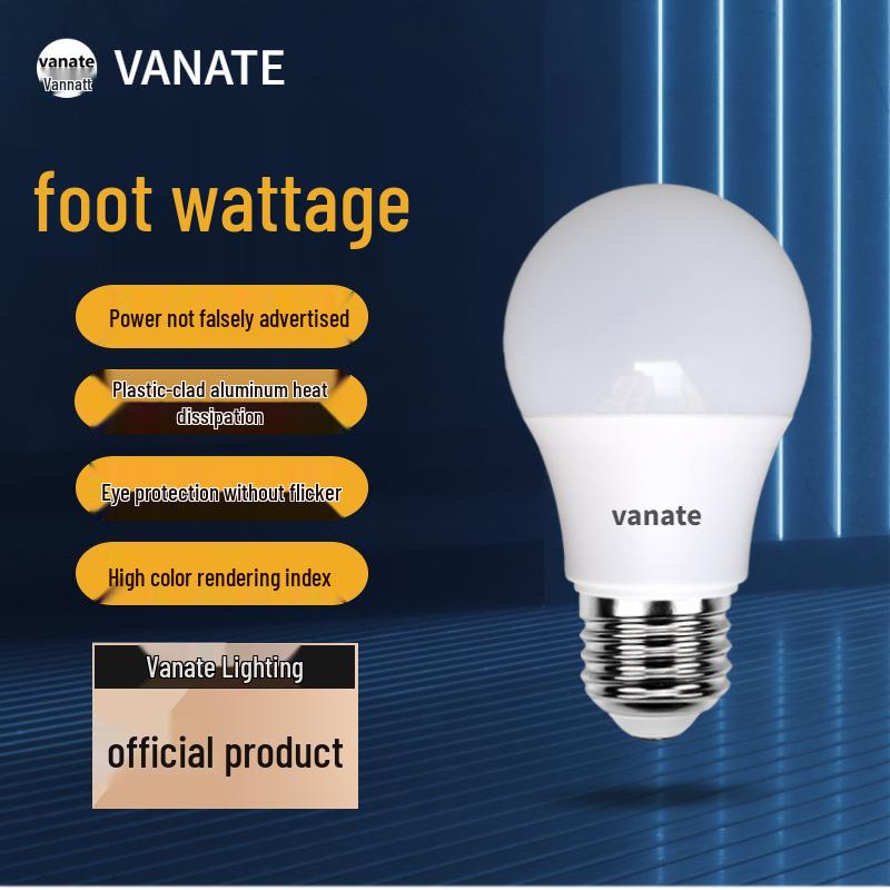 

Super Bright LED Energy-Saving E27 Bulb - Flicker-Free, Eye-Friendly, Waterproof with High Color Rendering White Light 6500K