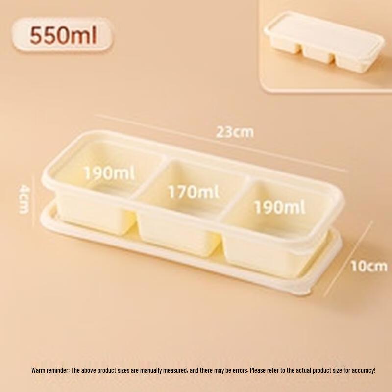 HANDUNYOU Abbaubare 3-Fach Einweg-Takeout-Box