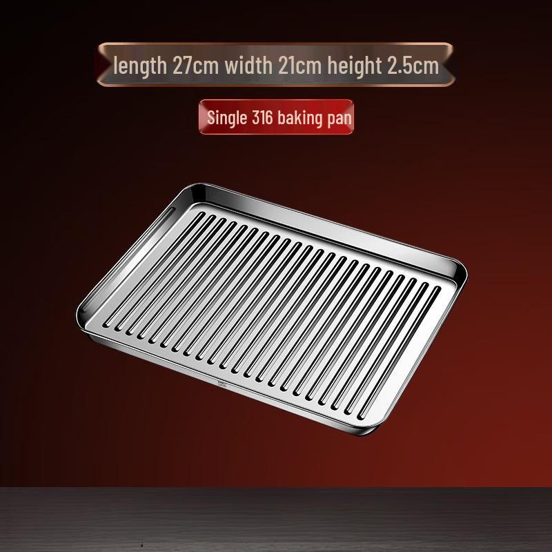 Stainless Steel Square Baking Pan with Draining Rack