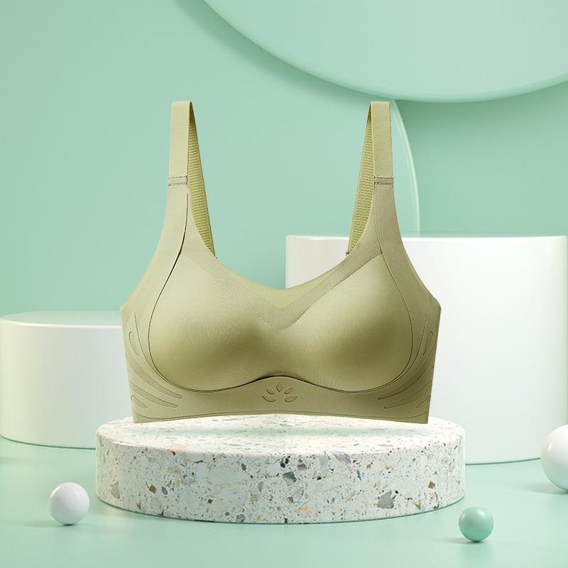 3D Support Seamless Bra for Small Breasts: Enhanced Lift with Jelly Strips & Thickened One-Piece Cup