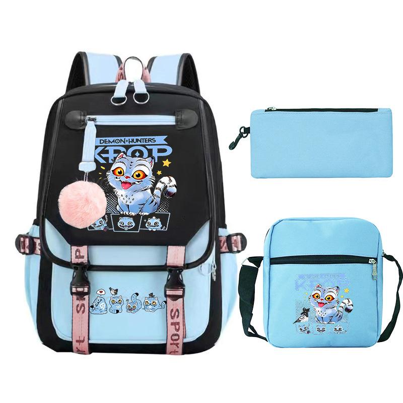 Animation Cartoon Peripheral Printing Children'S Backpack Campus Large Capacity Primary And Secondary School Students Schoolbag Three-Piece Set