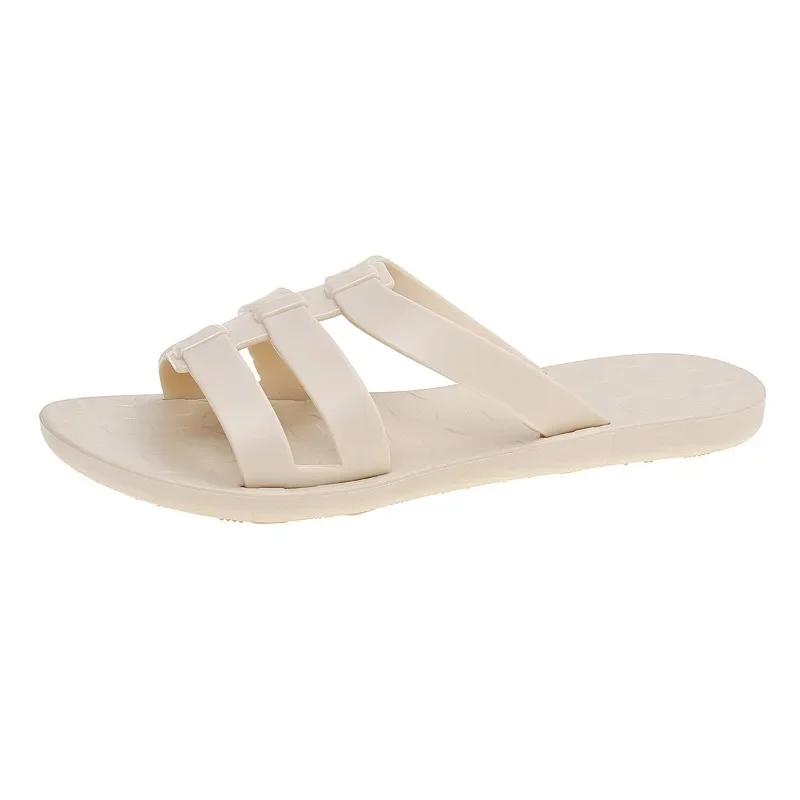 Fashion Ladies Shoes on Offer 2025 Hot Sale Peep Toe Casual Slippers Women Fashion Plus Size Daily Summer Women's Round Toe Flat Sandals