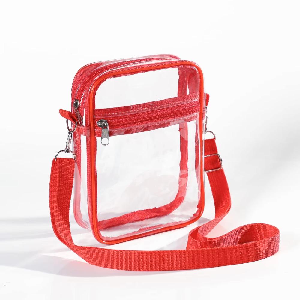 Large Capacity Crossbody Bag Waterproof Transparent Messenger Bag Clear Shoulder Bag  Unisex