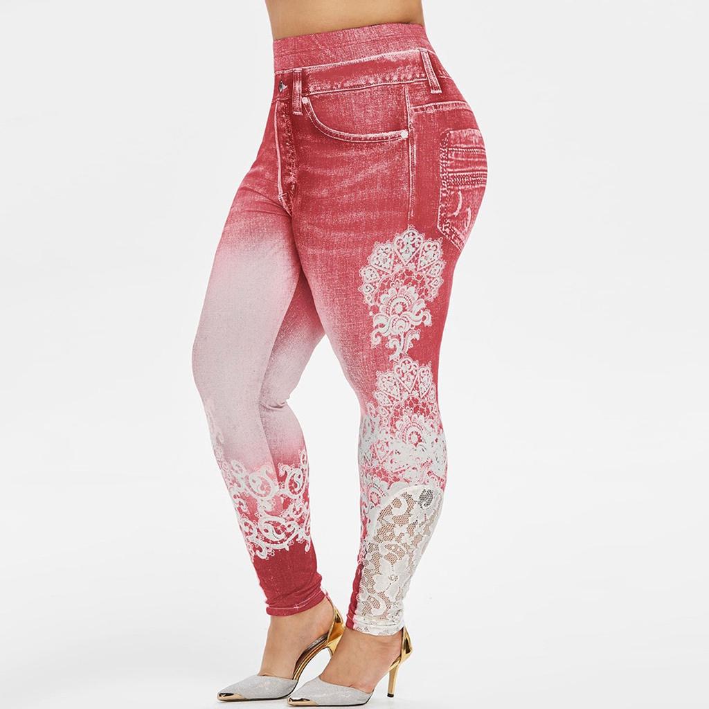 Women Printed Yoga Fitness Leggings Running Gym Stretch Sports Pants Trousers