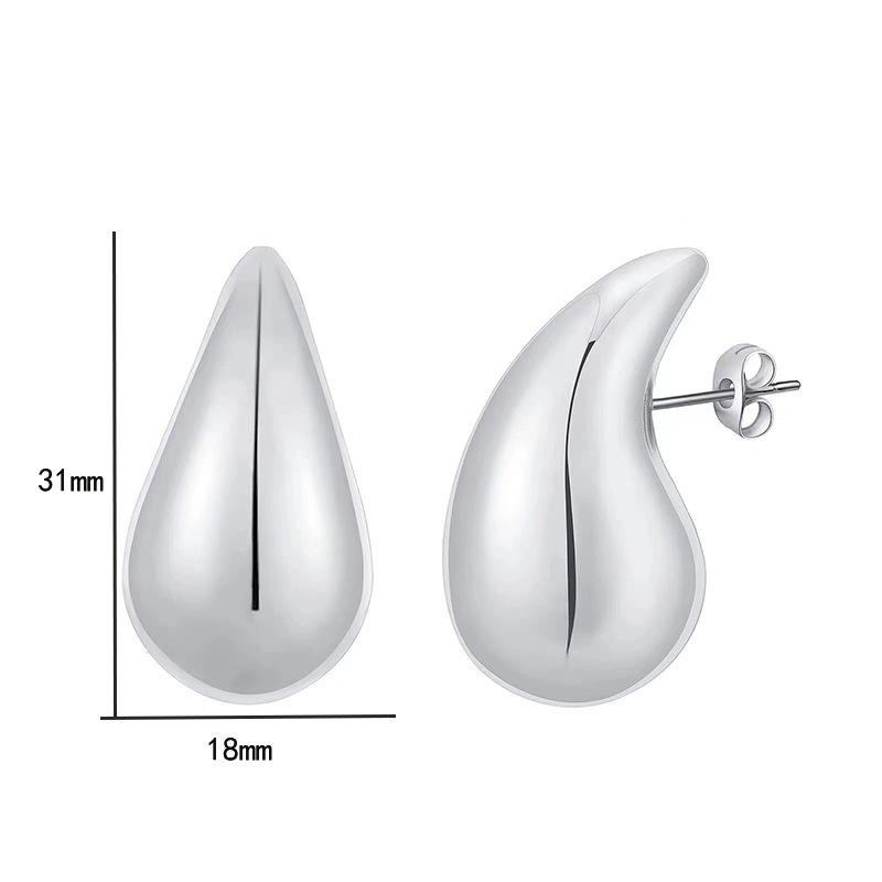 High-End Teardrop Titanium Steel Earrings: Unique and Stylish Dopamine Studs for Women