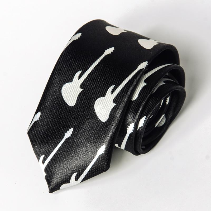 Korean Style Fashionable and Casual 5cm Piano Trendy Tie for Male and Female Students Note Personalized Music Narrow Tie