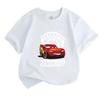 Cartoon Racing Car Print Kids T-Shirt for Boys Girls, 100% Cotton Casual Crew Neck Short Sleeve Tops, Lightweight Breathable Summer Cute Racing Vehicl