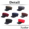 Marine Cap Leather Newsboy Cap Black Hat for Going Out Travel Men Women CZ199 [White Fang] (Gray)
