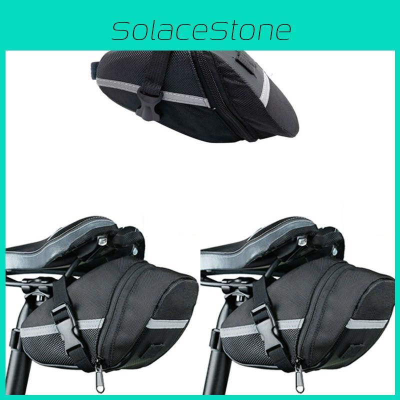 Durable Oxford Cloth Bicycle Saddle Bag With Reflective Strip For Safe Night Rides