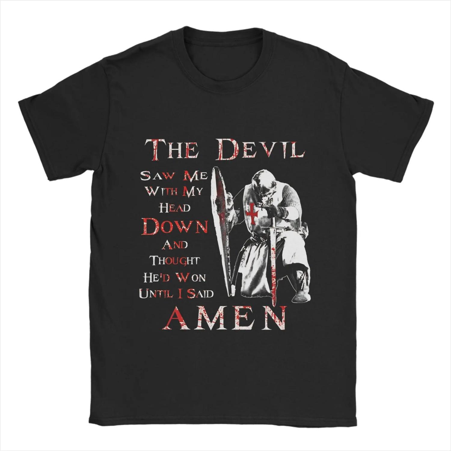 

Men s T-Shirt Knights Templar Funny Pure Cotton Tee Shirt Short Sleeve T Shirts Round Collar Clothing Gift Idea S чёрный