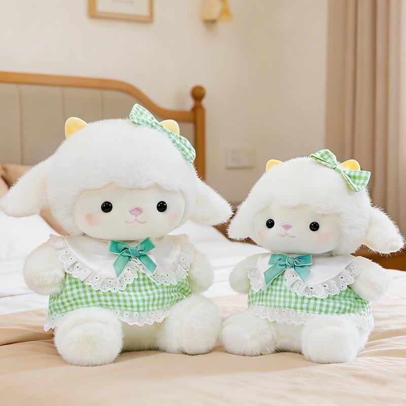 Plush Sheep Pillow With Pp Cotton Filling Soft Baby Gift For Girls And Boys