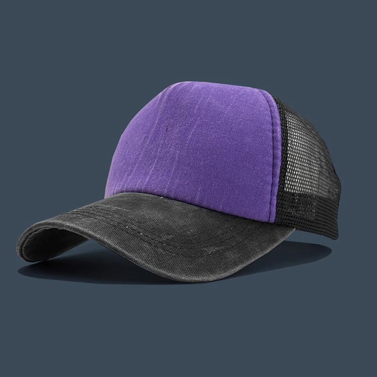 

Summer new hat men s breathable mesh denim baseball cap versatile casual cap women One Size