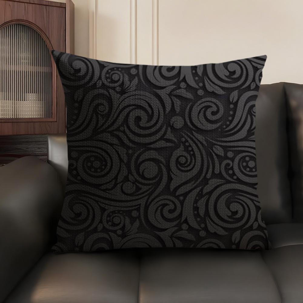 Autumu Maori Tribe Samoa Polynesia Cushion Cover Natural Linen Organic Fabric DoubleSided Printing Sofa Home Decor Breathable